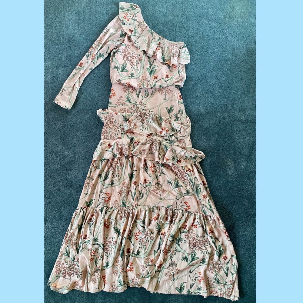 Johanna Ortiz x H&M Pink One Sleeve Maxi Gown